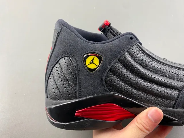 Air Jordan 14 zapatillas de baloncesto negro y rojo 3