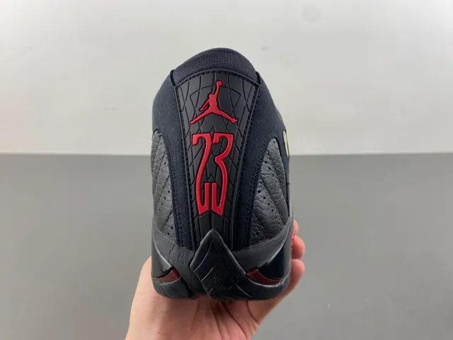 Air Jordan 14 zapatillas de baloncesto negro y rojo 4