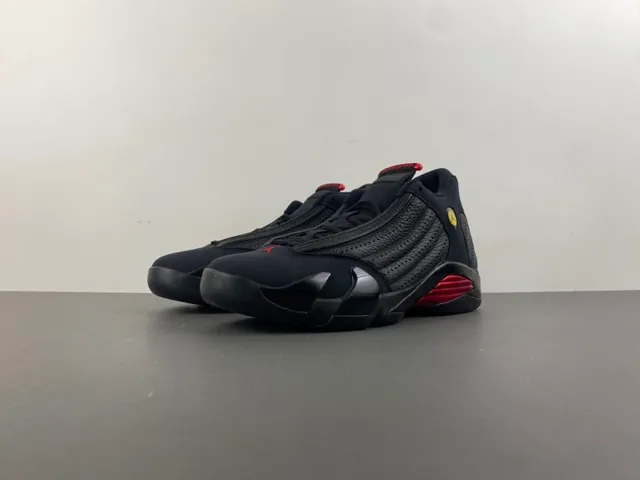 Air Jordan 14 zapatillas de baloncesto negro y rojo 10