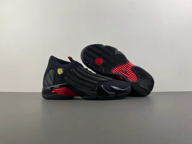 Air Jordan 14 zapatillas de baloncesto negro y rojo 12