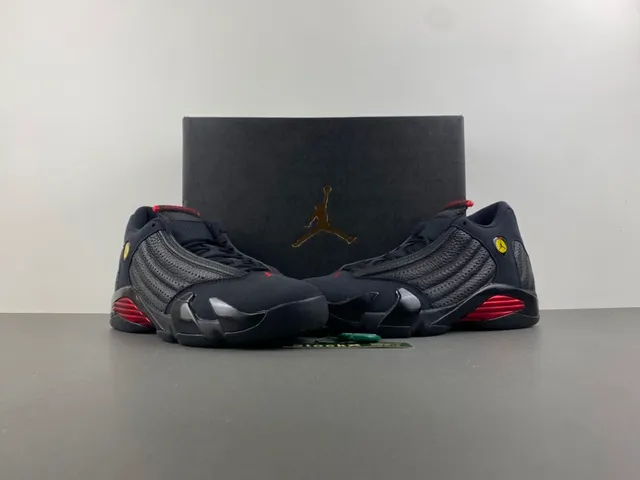Air Jordan 14 zapatillas de baloncesto negro y rojo 13