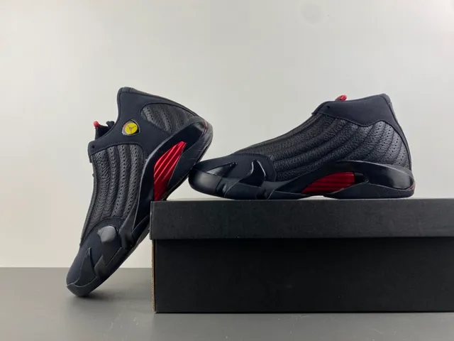 Air Jordan 14 zapatillas de baloncesto negro y rojo 14
