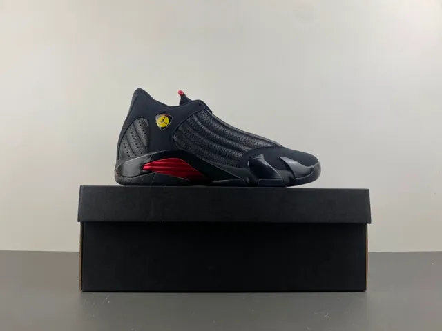 Air Jordan 14 zapatillas de baloncesto negro y rojo 15
