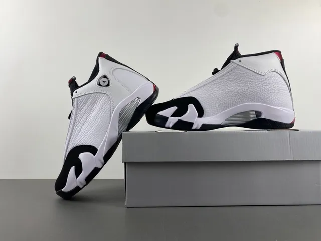 Air Jordan 14 tênis de basquete branco preto vermelho 14