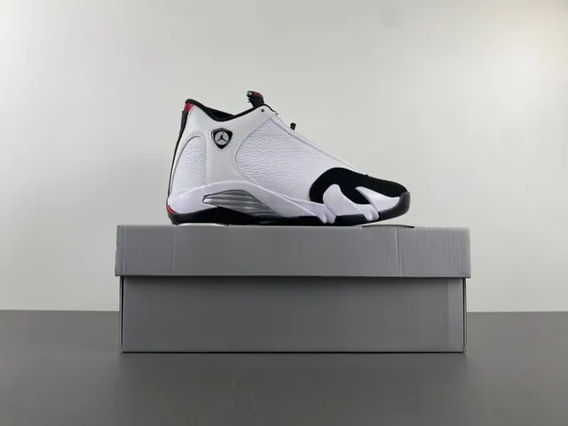 Air Jordan 14 tênis de basquete branco preto vermelho 15