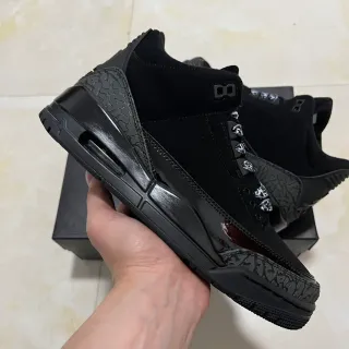 Air Jordan 3 Tênis de Basquete Preto com Estampa de Elefante