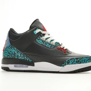 Air Jordan 3 黑青 大象印花 篮球鞋