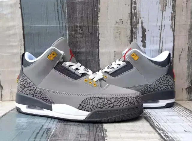 Air Jordan 3 Gray Elephant Tênis de basquete 3