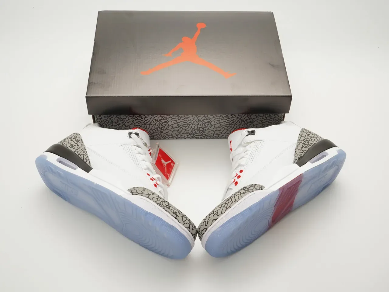 Air Jordan 3 White Cement Elephant Print Basketball Shoes 3