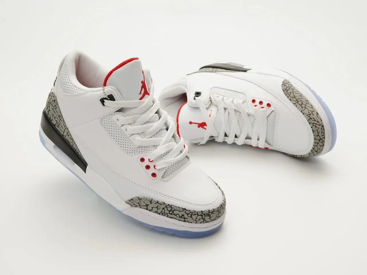 Air Jordan 3 White Cement Elephant Print Basketball Shoes 5