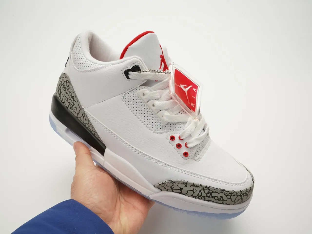Air Jordan 3 White Cement Elephant Print Basketball Shoes 6