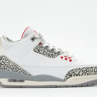 Tênis de basquete Air Jordan 3 White Cement com estampa de elefante