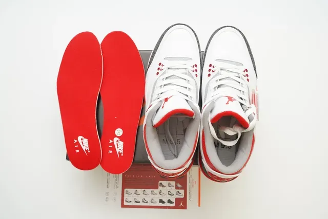 Air Jordan 3 White Cement Red zapatillas de baloncesto 2