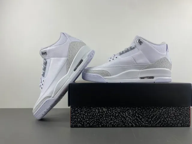 Air Jordan 3 Zapatillas de Baloncesto con estampado de elefante blanco 15