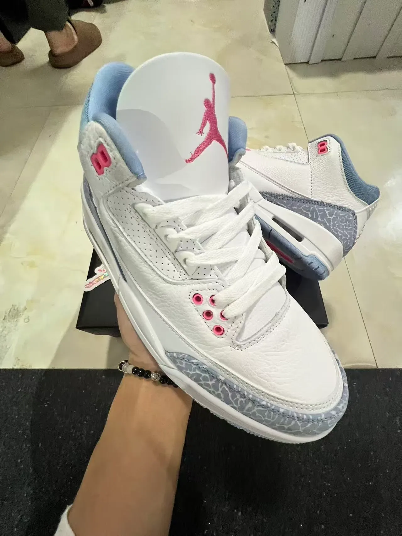 Air Jordan 3 White Light Graphite Pink বাস্কেটবল জুতো 2