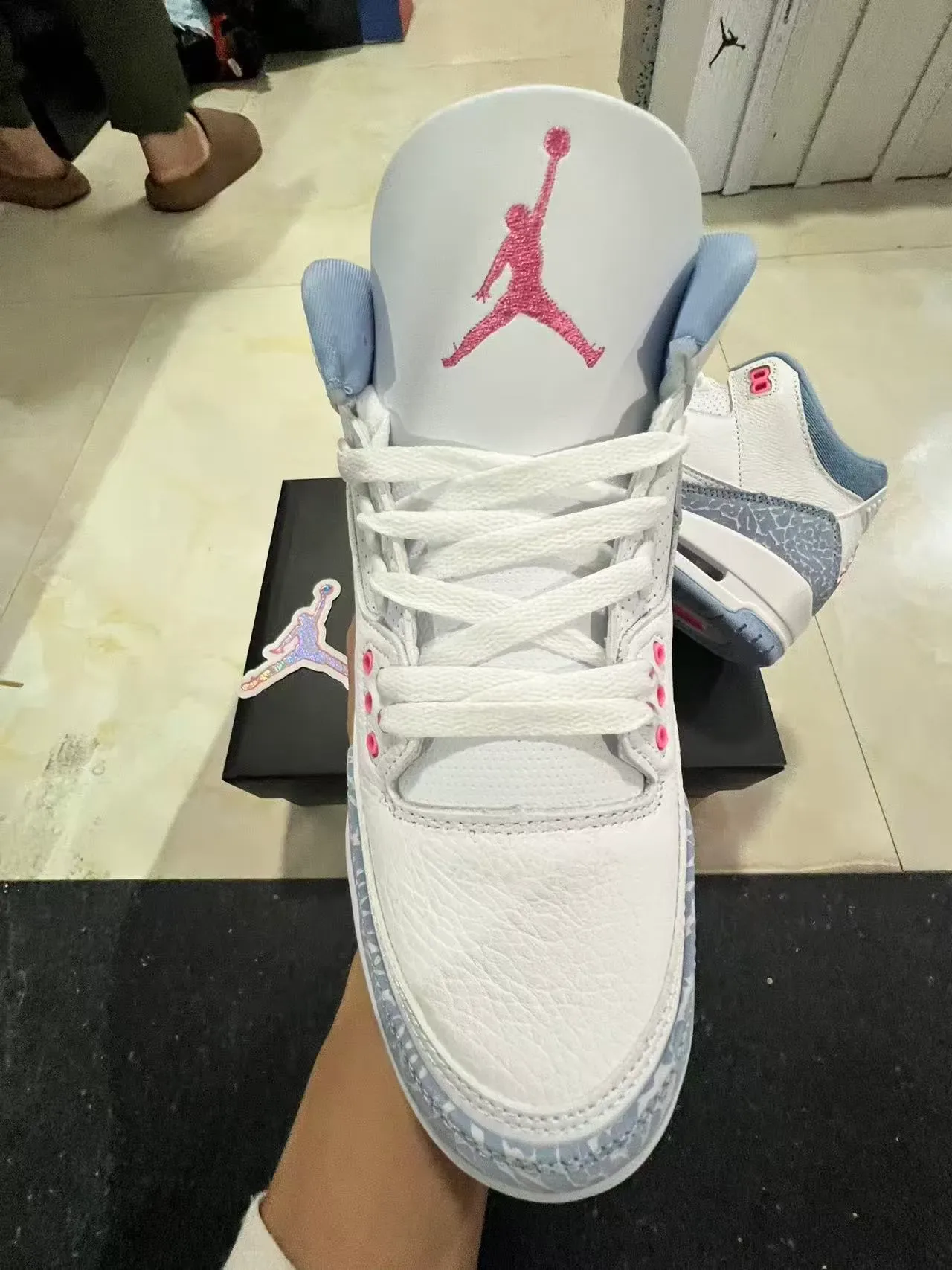 Air Jordan 3 White Light Graphite Pink বাস্কেটবল জুতো 3