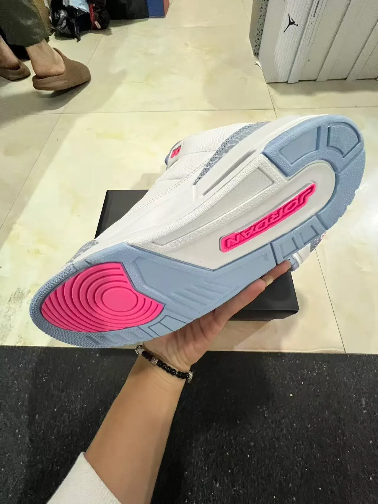 Air Jordan 3 White Light Graphite Pink বাস্কেটবল জুতো 6