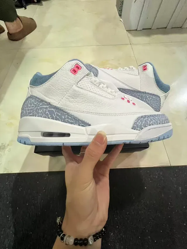 Air Jordan 3 White Light Graphite Pink বাস্কেটবল জুতো 7