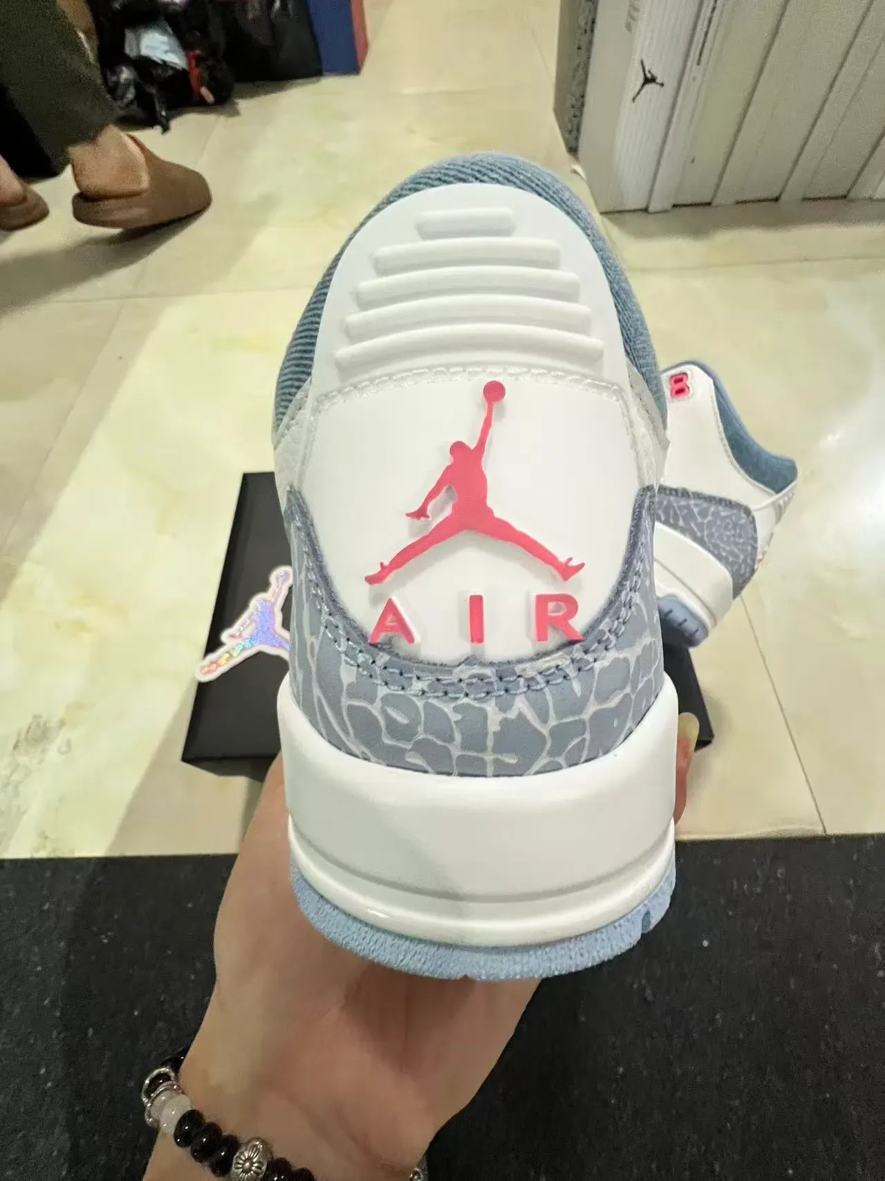 Air Jordan 3 White Light Graphite Pink বাস্কেটবল জুতো 8