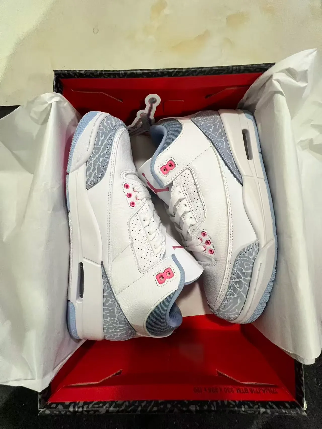 Air Jordan 3 White Light Graphite Pink বাস্কেটবল জুতো 9