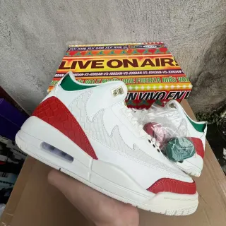 Air Jordan 3 白红绿篮球鞋