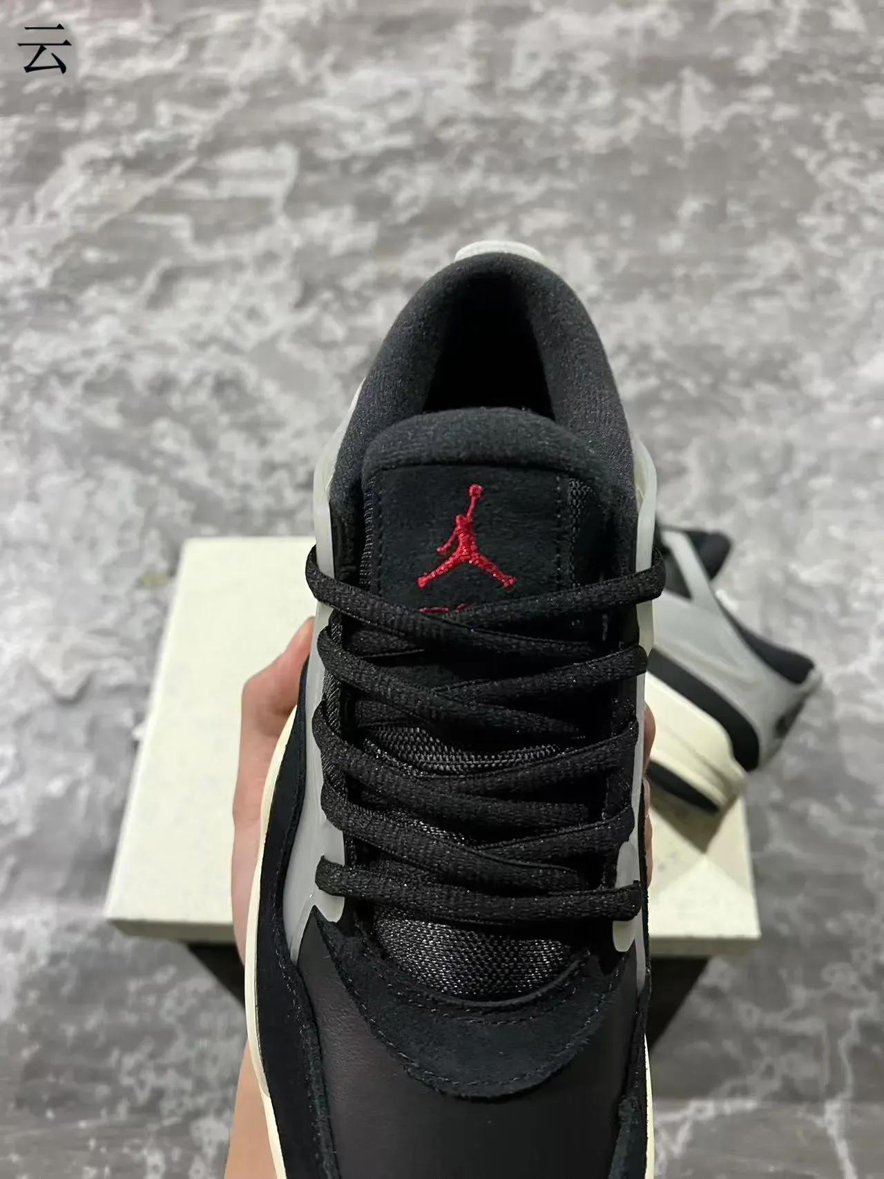 Air Jordan 4 Black and Beige Lifestyle Sneakers 4