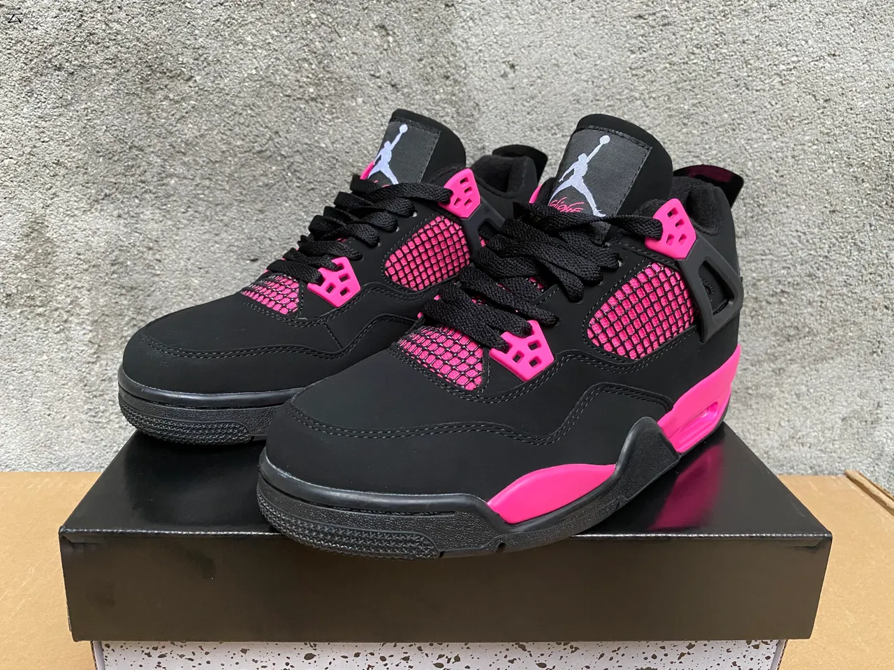 Air Jordan 4 Black Pink Basketball Shoes 7
