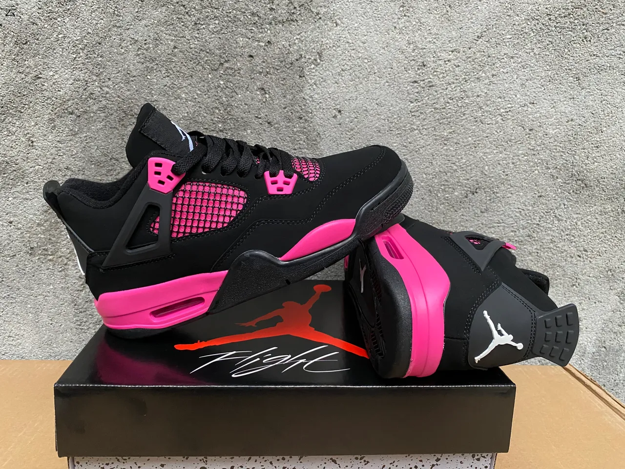 Air Jordan 4 Black Pink Basketball Shoes 8