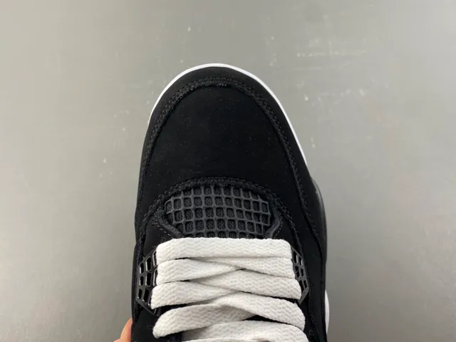 Air Jordan 4 tênis de basquete preto branco vermelho 5