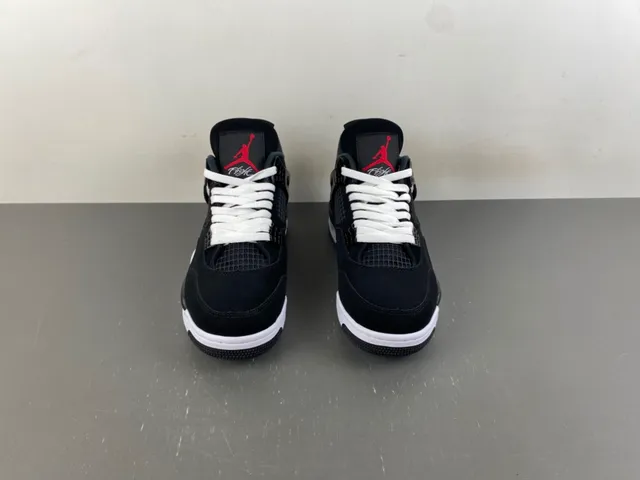 Air Jordan 4 tênis de basquete preto branco vermelho 11