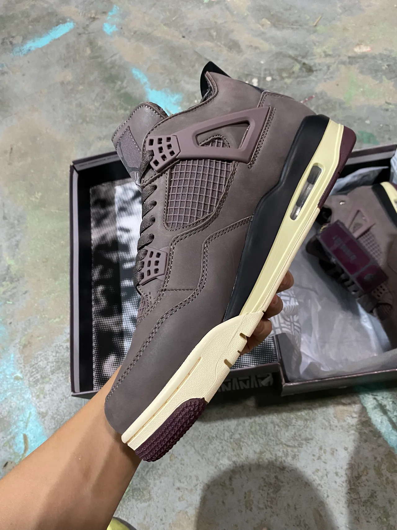 Air Jordan 4 Marron Crème Chaussures de Basketball 5