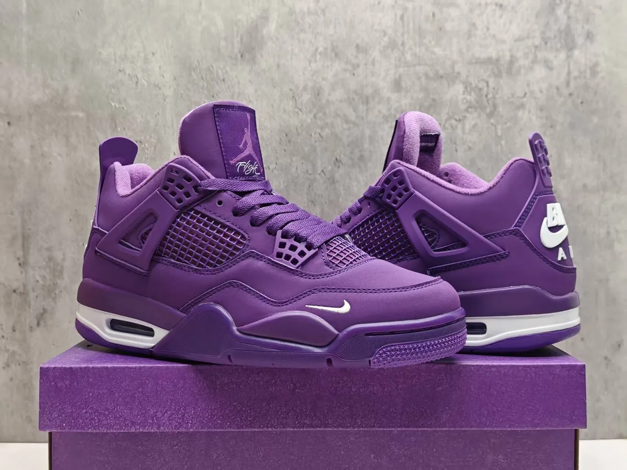 Air Jordan 4 मोनोक्रोमैटिक पर्पल बास्केटबॉल जूते 2