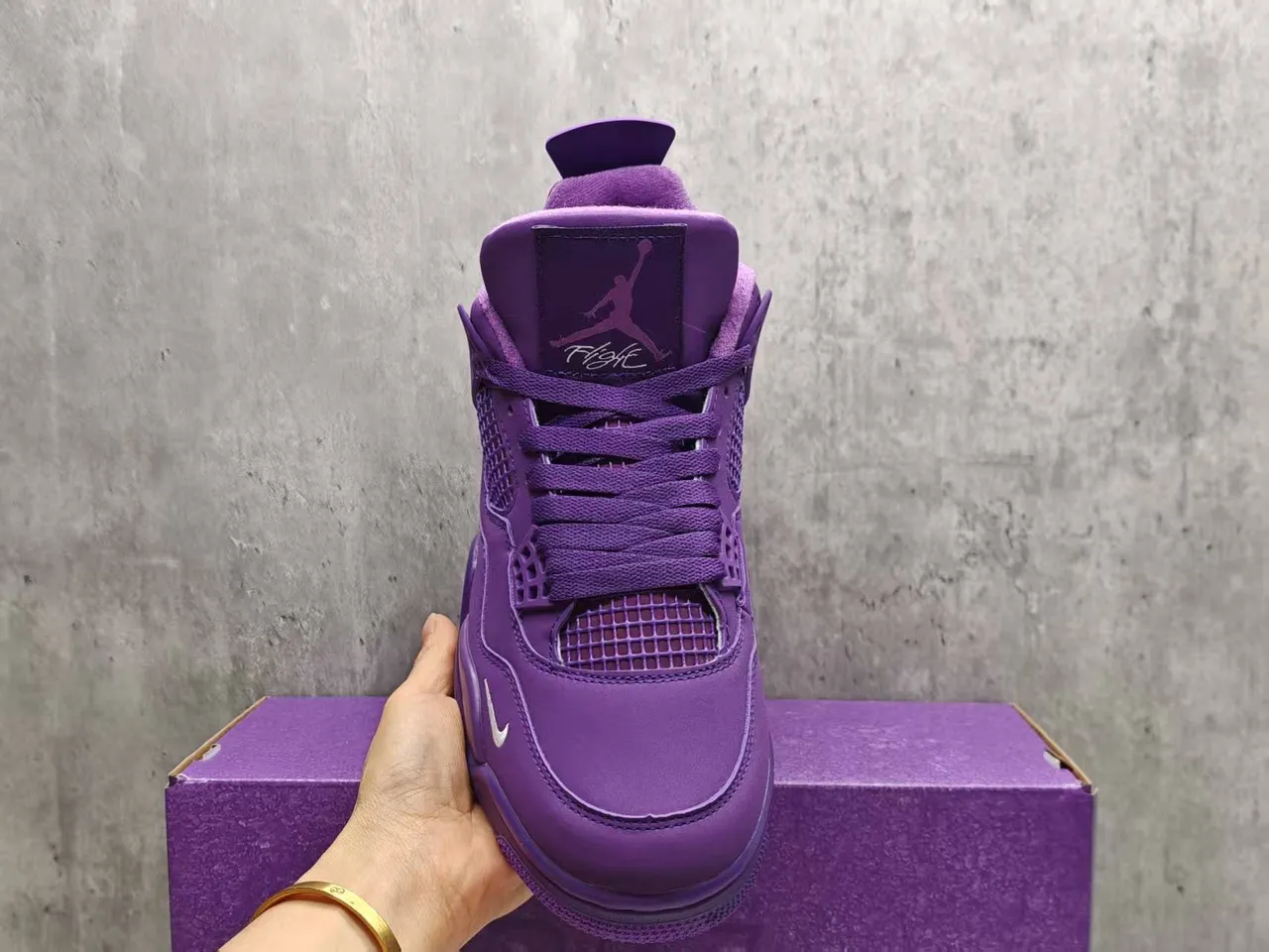 Air Jordan 4 मोनोक्रोमैटिक पर्पल बास्केटबॉल जूते 6
