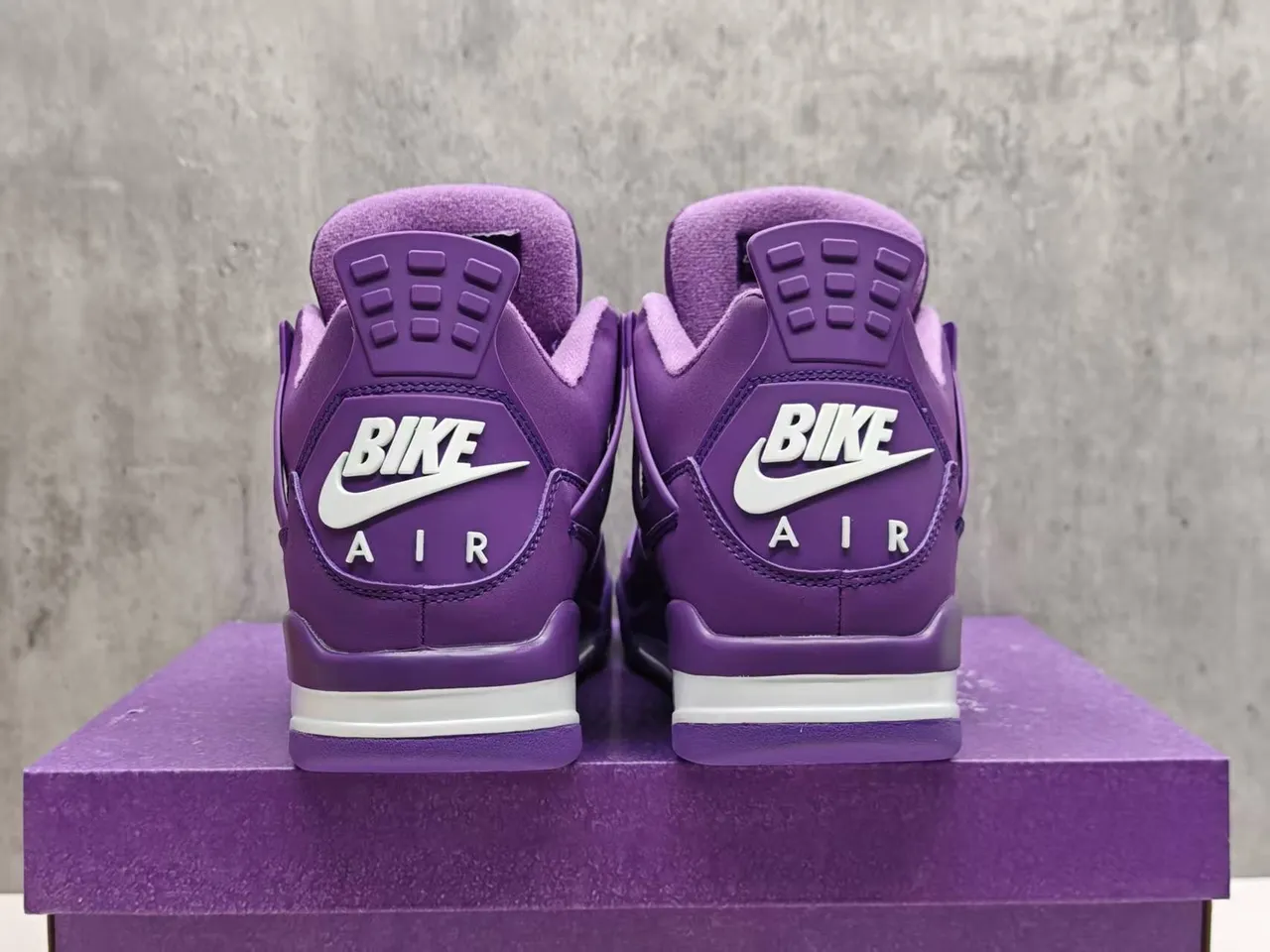 Air Jordan 4 मोनोक्रोमैटिक पर्पल बास्केटबॉल जूते 10