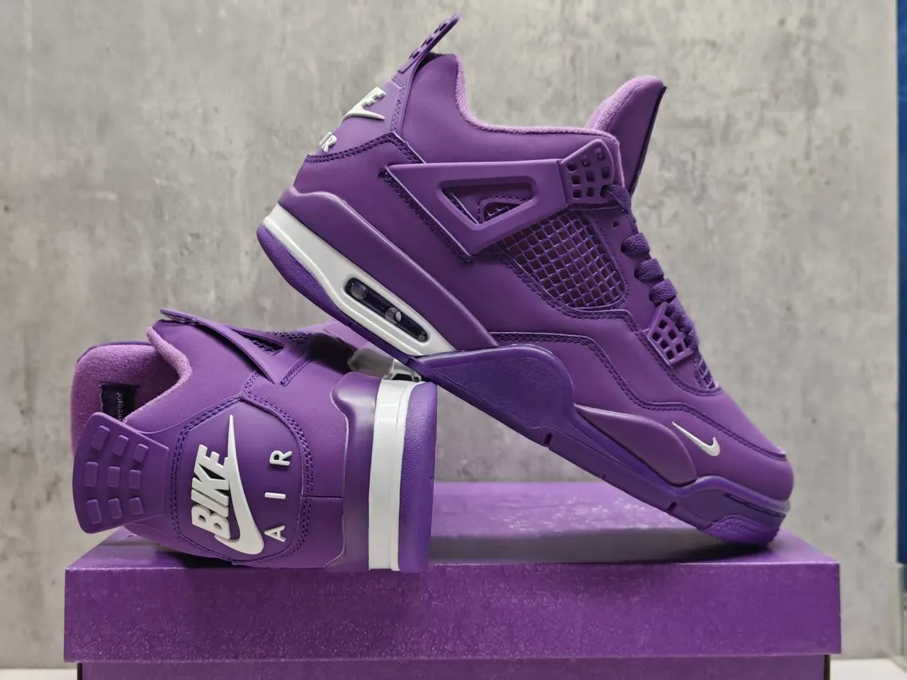 Air Jordan 4 मोनोक्रोमैटिक पर्पल बास्केटबॉल जूते 11
