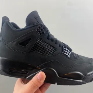 Air Jordan 4 Monochrome Black Tênis de Basquete