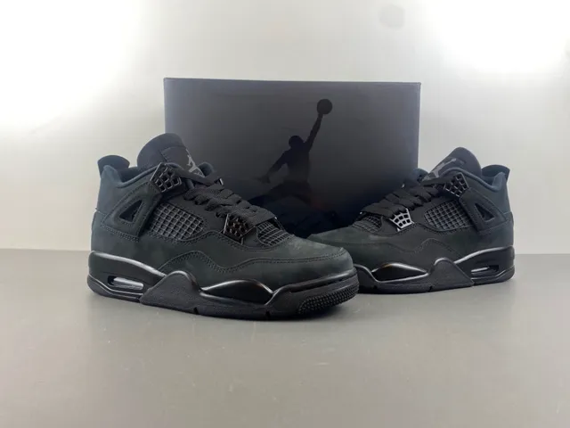Air Jordan 4 单色黑色篮球鞋 13