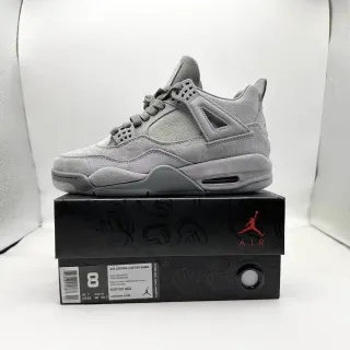 Air Jordan 4 Retro Cool Grey সাদা সুয়েড বাস্কেটবল জুতো