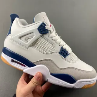 Air Jordan 4 সাদা নেভি গাম বাস্কেটবল জুতো