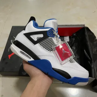 Air Jordan 4 白 皇家蓝 黑 篮球鞋