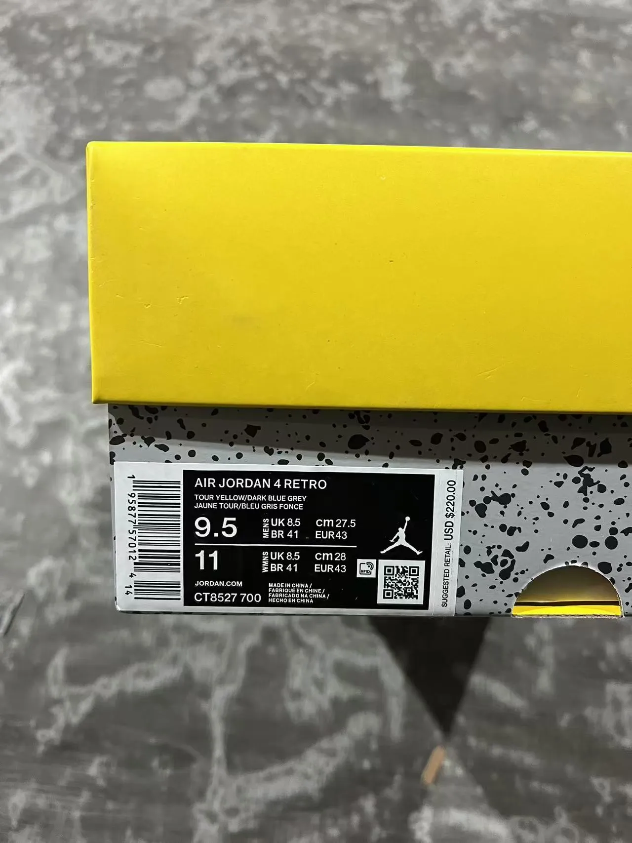 Zapatillas de baloncesto Air Jordan 4 amarillo negro blanco 10