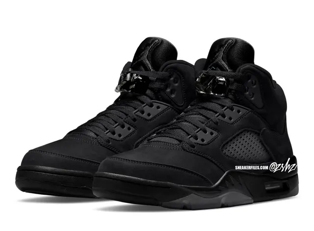 Air Jordan 5 All-Black Basketball Shoes 2