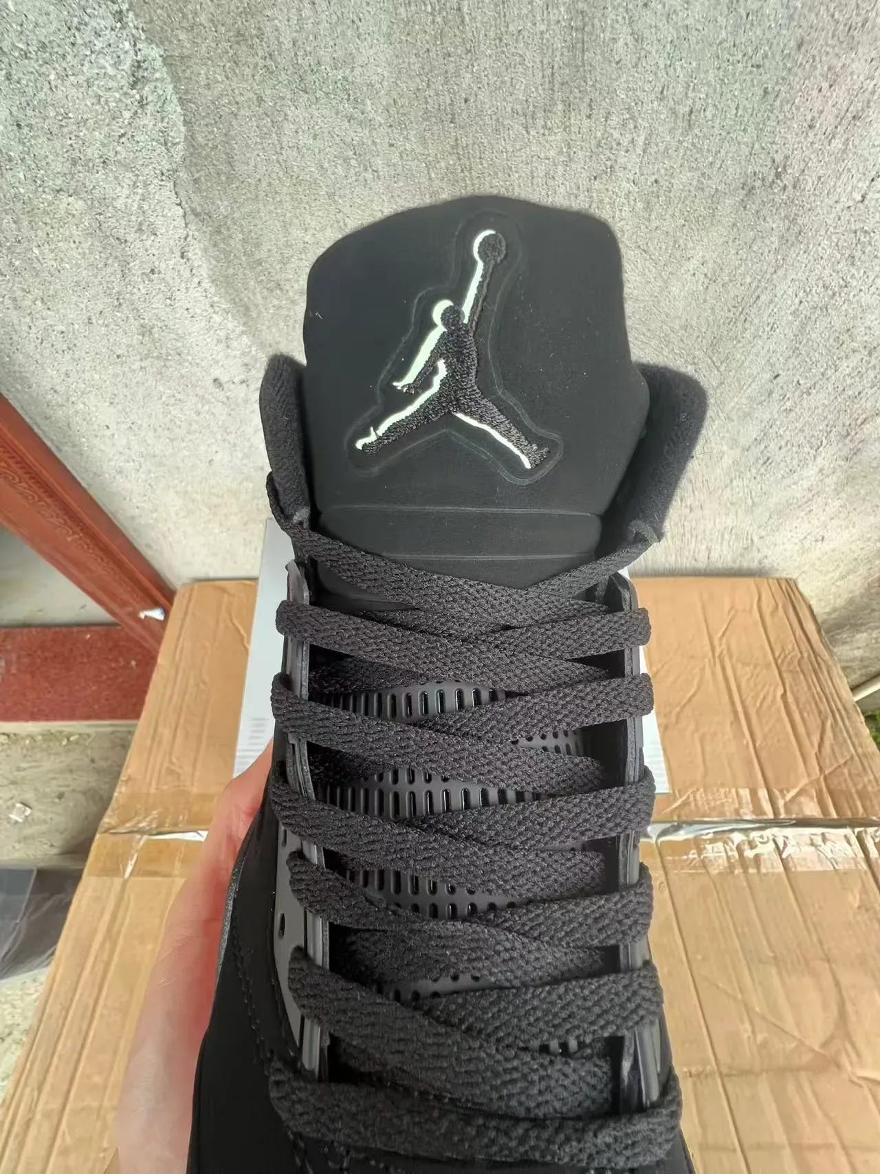 Air Jordan 5 Black Red Flame Tênis de Basquete 4