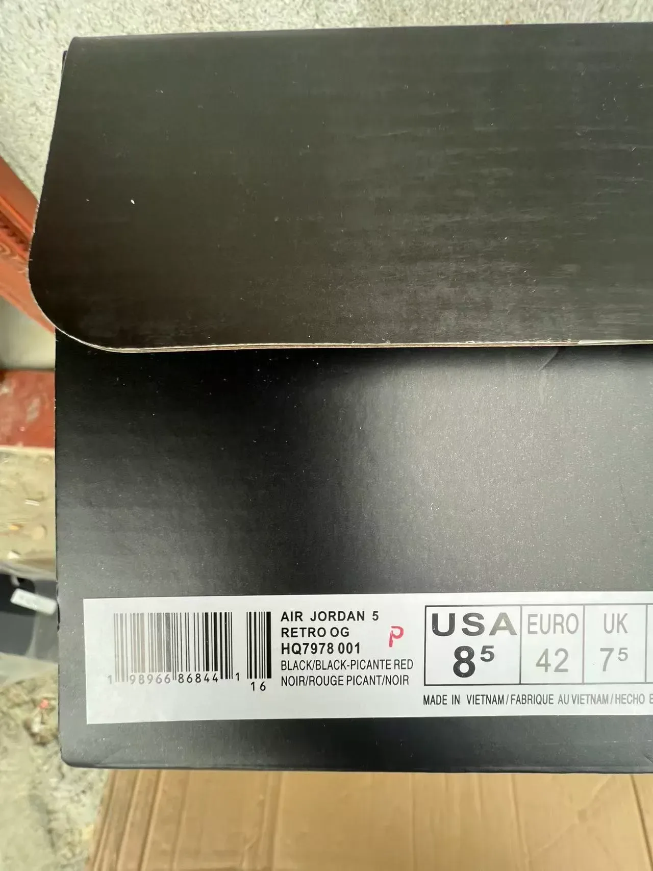 Air Jordan 5 Black Red Flame Tênis de Basquete 10
