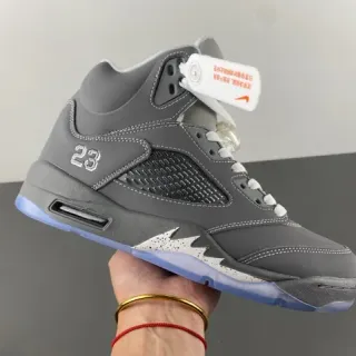 Air Jordan 5 浅灰色和浅蓝色篮球鞋