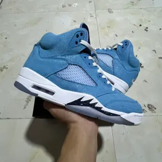 Air Jordan 5 হালকা নীল সোয়েড হাই-টপ বাস্কেটবল জুতো