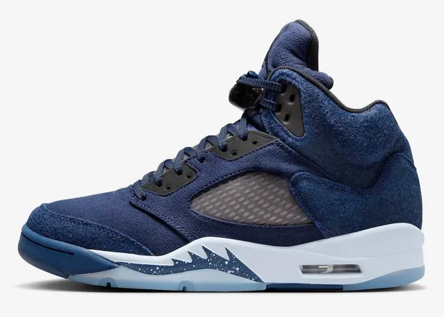 Air Jordan 5 Zapatillas de baloncesto de caña alta azul marino 2