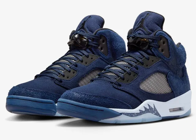 Air Jordan 5 Zapatillas de baloncesto de caña alta azul marino 3