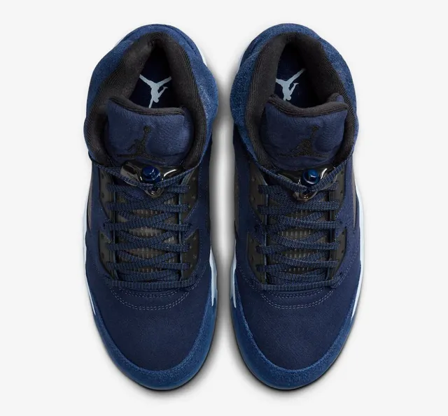 Air Jordan 5 Zapatillas de baloncesto de caña alta azul marino 5