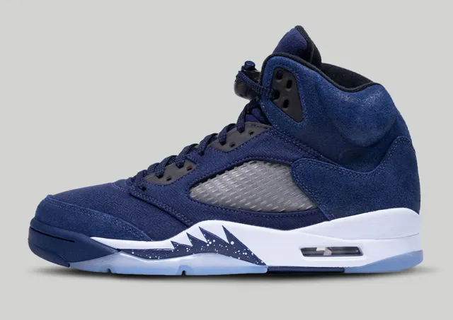 Air Jordan 5 Zapatillas de baloncesto de caña alta azul marino 10